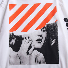 Off White hoodie 梦露图案印花套头连帽