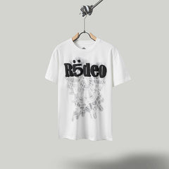 Travis Scott T Shirts FW24xRodeoxSP5 spider web print short-sleeve