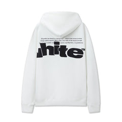 OW three-dimensional letter print pattern pullover hooded sweater
