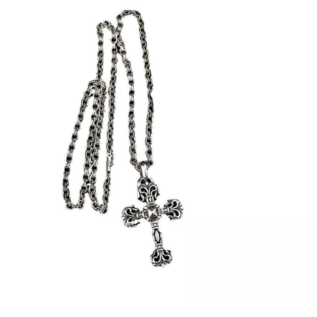 Chrome Hearts Necklace Men's and Women's Sterling Silver Vintage Large Pendant