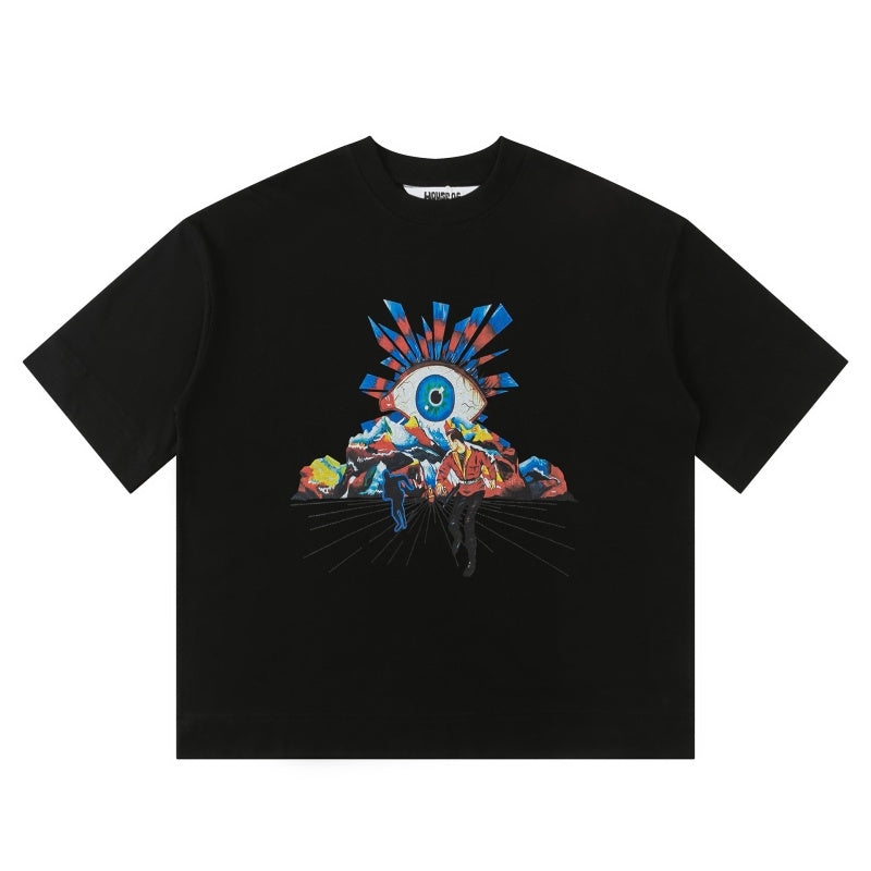 HOUSE OF ERRORS T Shirts High-quality pure cotton "Big Eye" high-street apparel 240g Double-Yarn Cotton