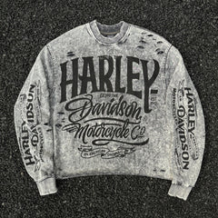 Unisex Vintage sweatshirt Harley Choppers Legendary Motorcycle ¨C Limited Edition Crewneck Sweatshirt (Heavyweight, Washed & Distressed Finish)