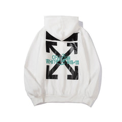 Off White hoodie speed bump landscape illustration fleece hooded