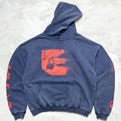 Unisex Vintage Hoodie Shackled Red Lips Limited Edition Hoodie ¨C Custom-made, heavyweight, and true to the original [Navy Blue]