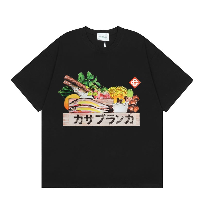 Casablanca T SHIRTS High-quality pure cotton streetwear