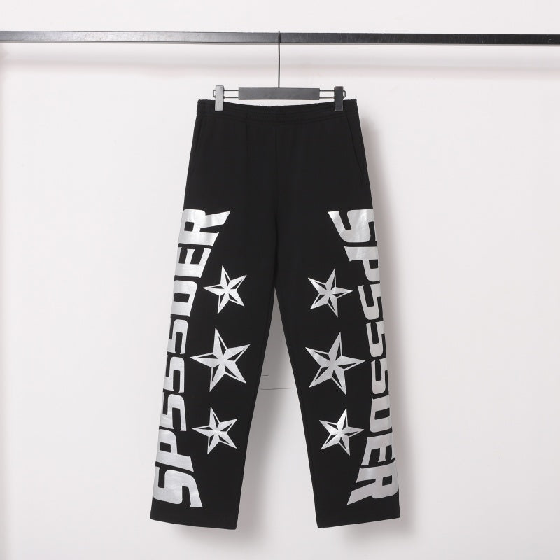 Sp5der Sweatpants Star-print lettering