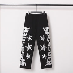 Sp5der Sweatpants Star-print lettering