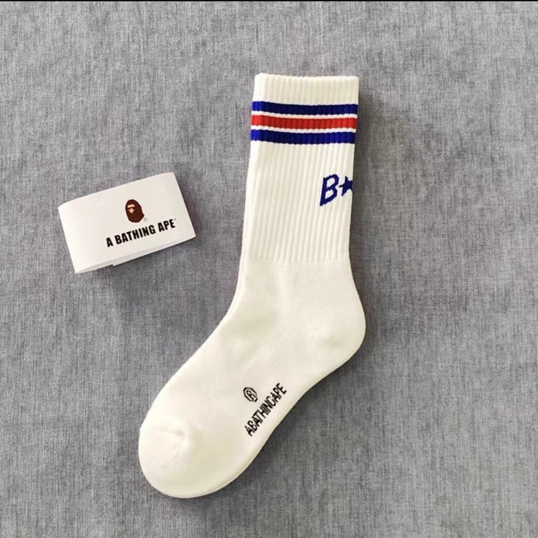 Bathing Ape Bape Socks ape head socks men and women medium tube towel bottom outdoor actual combat elite training sports basketball socks