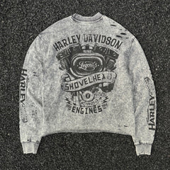 Unisex Vintage sweatshirt Harley Choppers Legendary Motorcycle ¨C Limited Edition Crewneck Sweatshirt (Heavyweight, Washed & Distressed Finish)