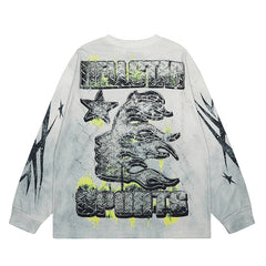 HS Long Sleeve Shirts Hip-hop loose oversize
