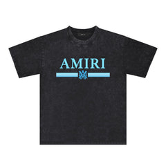 Amiri Washed Distressed T Shirt Printed Trendy Pure Cotton
